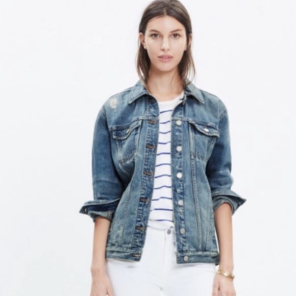 very oversized denim jacket